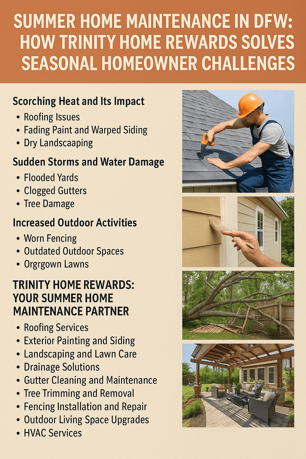 Summer Home Maintenance in DFW: How Trinity Home Rewards Solves Seasonal Homeowner Challenges